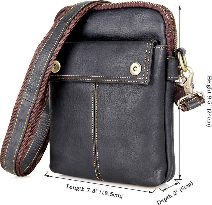 Стильная повседневная сумка планшет из фактурной кожи VINTAGE STYLE (14408)