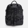 Чорний жіночий рюкзак-сумка з екошкіри на блискавці Monsen 71838 - 4
