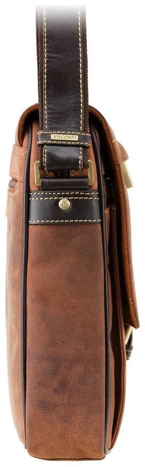 Мужская кожаная сумка-планшет вертикального типа в коричневом цвете Visconti 81938 modnotak фото №4