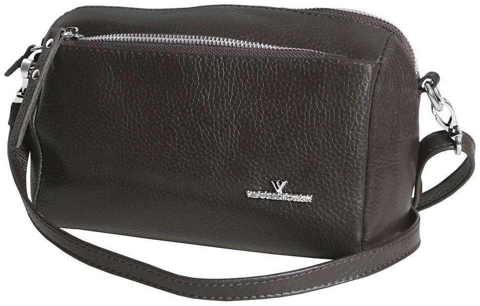 Женская сумка кросс боди из фактурной кожи коричневого цвета Vip Collection 102338 фото №1 Женская сумка кросс боди из фактурной кожи коричневого цвета Vip Collection 102338 modnotak фото №1