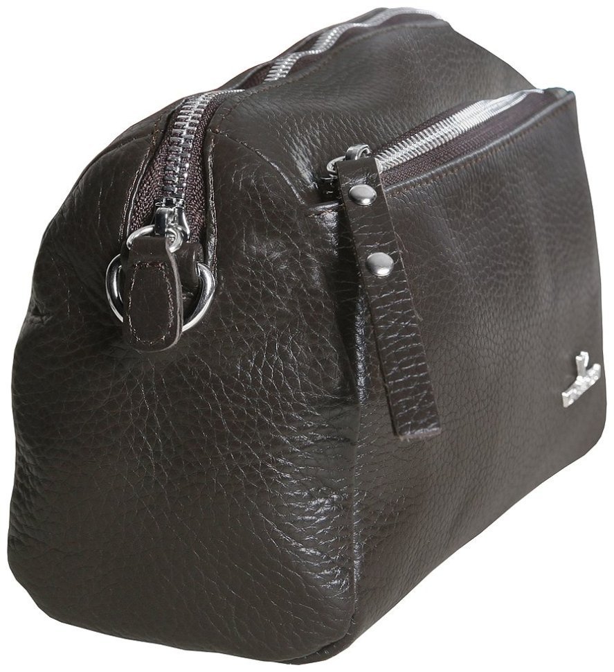 Женская сумка кросс боди из фактурной кожи коричневого цвета Vip Collection 102338 фото №3 Женская сумка кросс боди из фактурной кожи коричневого цвета Vip Collection 102338 modnotak фото №3