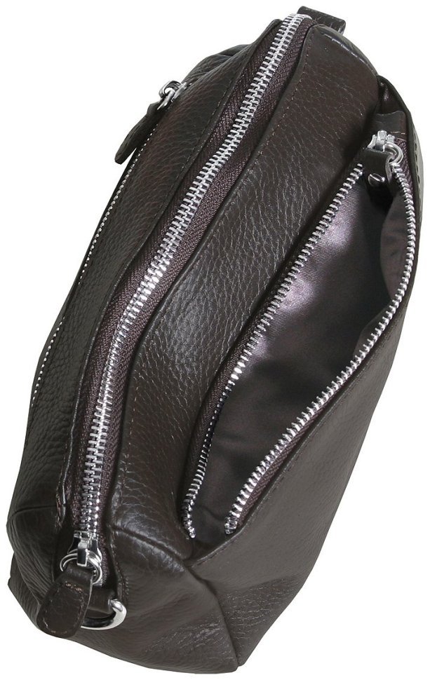 Женская сумка кросс боди из фактурной кожи коричневого цвета Vip Collection 102338 фото №6 Женская сумка кросс боди из фактурной кожи коричневого цвета Vip Collection 102338 modnotak фото №6