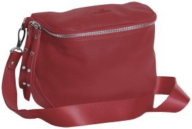 Червона сумка через плече із зернистої шкіри Vip Collection 102438