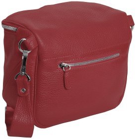 Червона сумка через плече із зернистої шкіри Vip Collection 102438