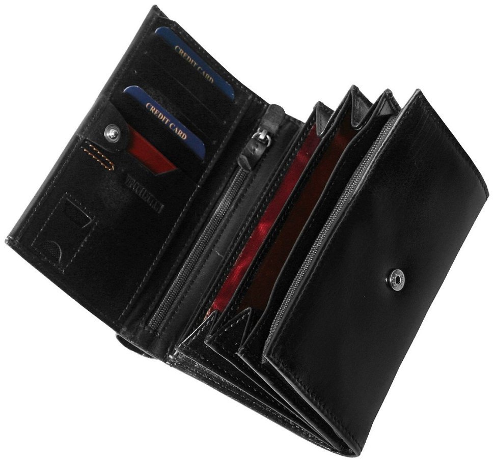 Шкіряний жіночий гаманець London з кнопкою Vip Collection 102538 modnotak фото №5