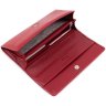 Червоний шкіряний гаманець з великою кількістю відділень KARYA (1071-46) - 4