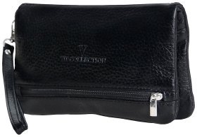 Клатч из натуральной зернистой кожи Vip Collection 102638 (черный)