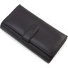 Вместительный женский кошелек из черной кожи под много купюр и карт ST Leather (21536) - 3
