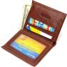 Вертикальний чоловічий гаманець із натуральної шкіри флотар коричневого кольору CANPELLINI (2421874) - 4
