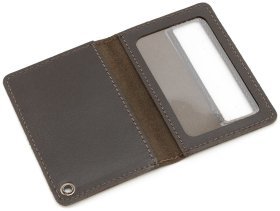 Обложка из натуральной кожи для служебного удостоверения Leather Collection 103338 темно-коричневая