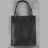 Чорна сумка шоппер з натуральної шкіри на блискавці BlankNote Бетсі (12637) - 3