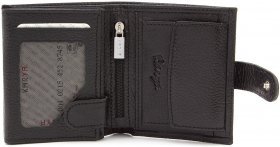 Кожаный мужской кошелек маленького размера из фактурной кожи KARYA (19829) - 2