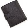 Кожаный мужской кошелек маленького размера из фактурной кожи KARYA (19829) - 3