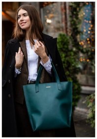 Женская сумка шоппер вертикального типа из натуральной кожи BlankNote D.D. (12724)