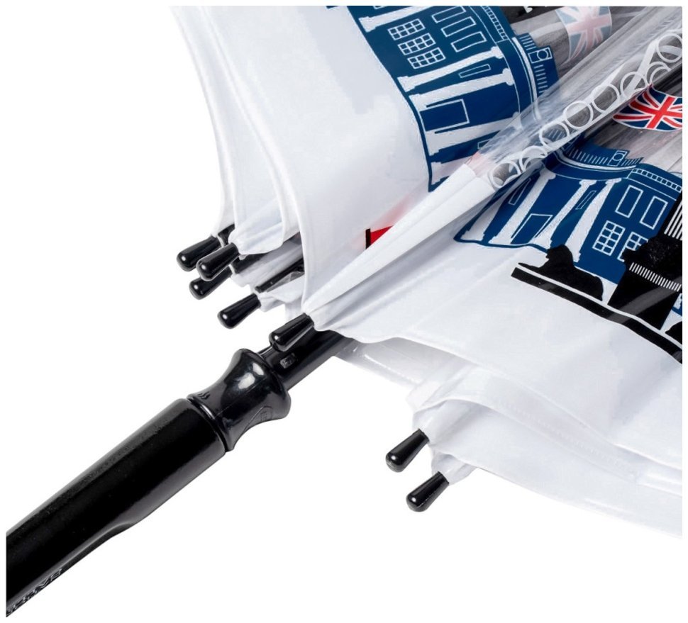 Зонт-трость женский Fulton National Gallery Birdcage-2 L848 National Gallery Skyline (механика, трость, прозрачный с принтом архитектуры Лондона) 93838 modnotak фото №9