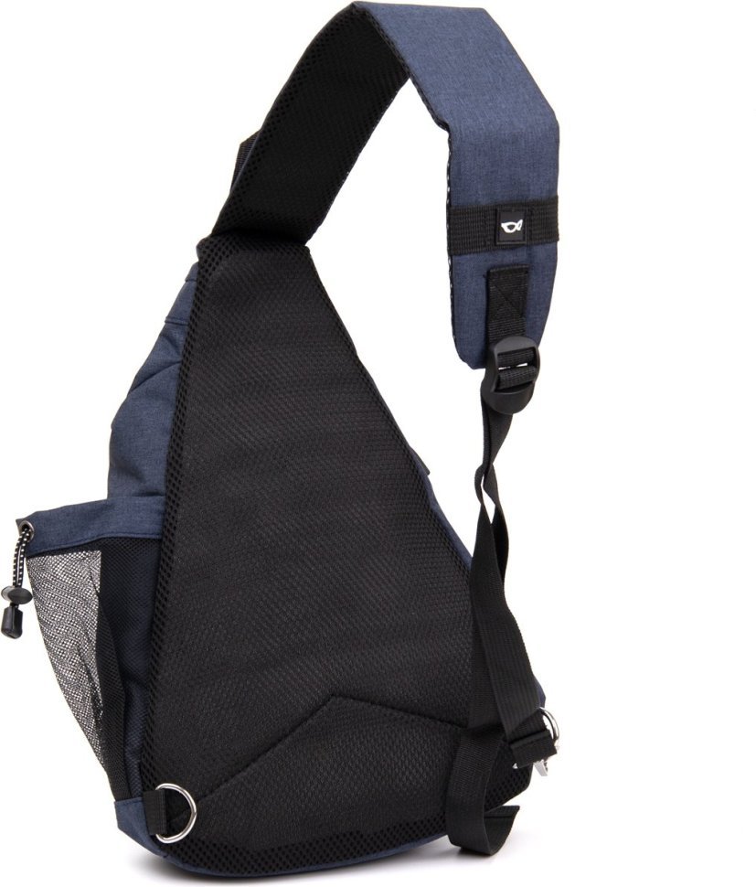 Синяя мужская сумка через плечо из текстиля Vintage (20551)