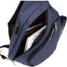 Синяя мужская сумка через плечо из текстиля Vintage (20551) - 4