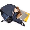 Синяя мужская сумка через плечо из текстиля Vintage (20551) - 5