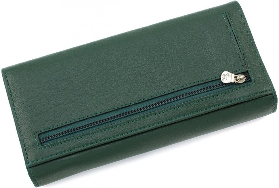 Жіночий шкіряний гаманець зеленого кольору Marco Coverna (17554)