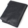 Темно-синій гаманець подвійного складання з фактурної шкіри на кнопці Tony Bellucci (2422021) - 2