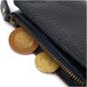 Темно-синій гаманець подвійного складання з фактурної шкіри на кнопці Tony Bellucci (2422021) - 5