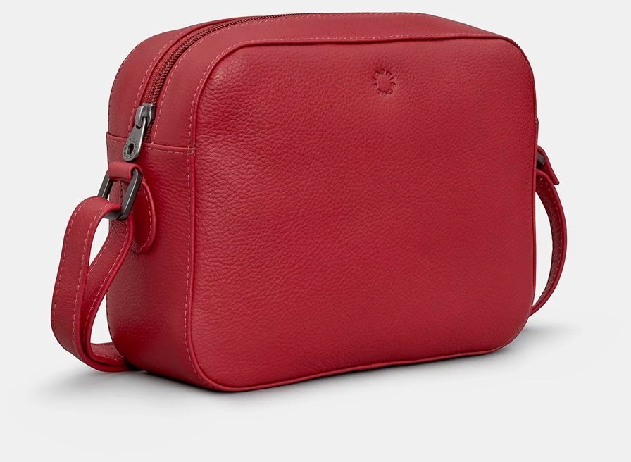 Сумка кожаная женская кросс-боди в красном цвете Yoshi Belmont (Cherry Red) 94438 modnotak фото №1