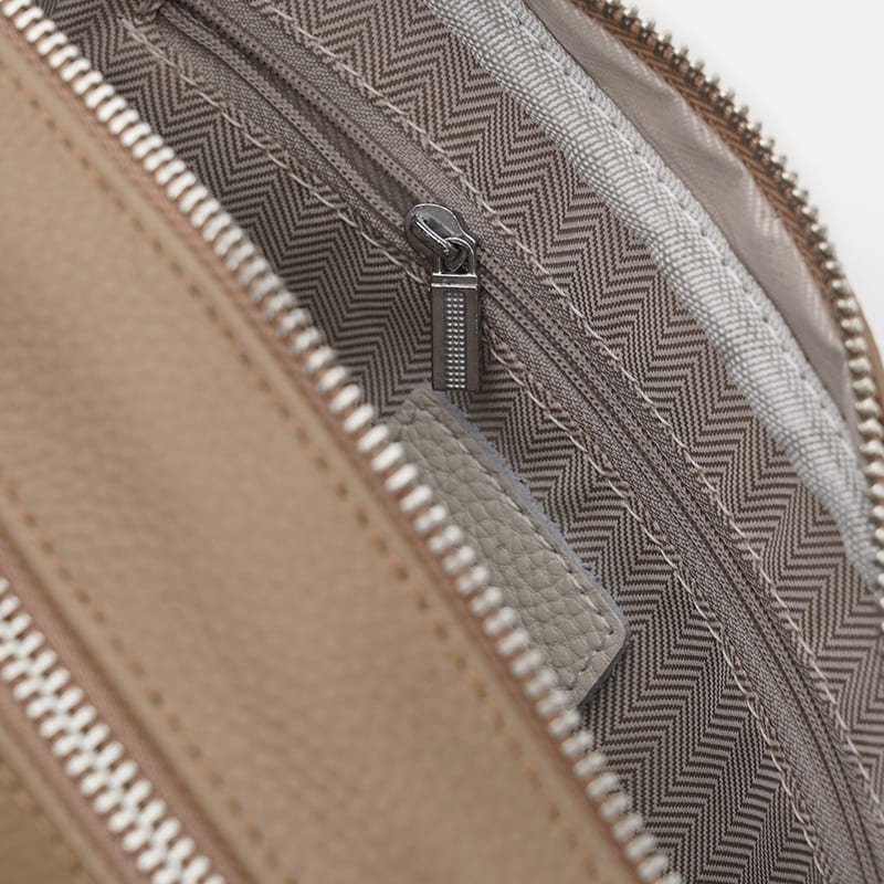 Наплечная кожаная сумка для женщин на 2 отделения Borsa Leather 104538 бежевая фото №5 Наплечная кожаная сумка для женщин на 2 отделения Borsa Leather 104538 бежевая modnotak фото №5