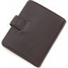 Компактне чоловіче портмоне з фактурної шкіри коричневого кольору KARYA (0952-39) - 3
