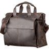 Большая мужская сумка-портфель из винтажной кожи с ручками SHVIGEL (11119) - 1
