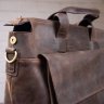 Большая мужская сумка-портфель из винтажной кожи с ручками SHVIGEL (11119) - 9