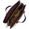 Бордовая кожаная сумка из натуральной кожи с ручками DESISAN (19109) - 3