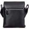 Наплечная сумка черного цвета из натуральной кожи Desisan (1354-01) - 3