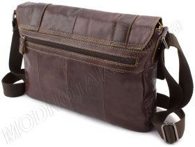 Винтажная сумка-мессенджер коричневого цвета KLEVENT (11532)