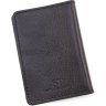 Обложка для пластикового паспорта черного цвета ST Leather (17772) - 3