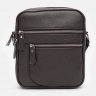 Компактная мужская сумка-планшет из темно-коричневой кожи на две молнии Keizer (19365) - 2
