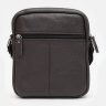 Компактная мужская сумка-планшет из темно-коричневой кожи на две молнии Keizer (19365) - 3