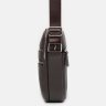 Компактная мужская сумка-планшет из темно-коричневой кожи на две молнии Keizer (19365) - 4