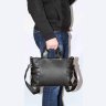 Мужская сумка Флотар черного цвета с ручками и ремнем через плечо VATTO (11680) - 2