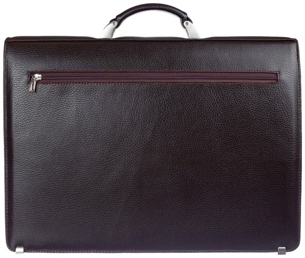 Классический повседневный мужской портфель из натуральной кожи флотар коричневого цвета Desisan 106938 с плечевым ремнем modnotak фото №3