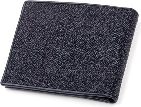 Синее портмоне из фактурной кожи морского ската с рисунком STINGRAY LEATHER (024-18064)