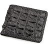 Чоловіче портмоне чорного кольору з натуральної шкіри крокодила CROCODILE LEATHER (024-18176) - 1