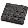 Чоловіче портмоне чорного кольору з натуральної шкіри крокодила CROCODILE LEATHER (024-18176) - 2