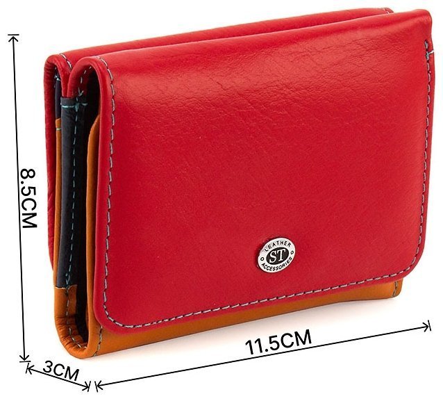 Разноцветный женский кошелек из натуральной кожи на магните ST Leather 1767238 modnotak фото №3