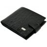 Кожаный мужской кошелек на кнопке с фактурой кроко Desisan 107338 черного цвета фото №5 Кожаный мужской кошелек на кнопке с фактурой кроко Desisan 107338 черного цвета modnotak фото - 5