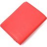 Красный женский кошелек маленького размера из натуральной кожи на кнопке KARYA (2421340) - 2