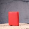Красный женский кошелек маленького размера из натуральной кожи на кнопке KARYA (2421340) - 7