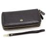 Чорний лаковий гаманець-клатч на дві блискавки ST Leather (16316) - 3