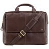Добротний чоловічий портфель із натуральної шкіри коричневого кольору Visconti Anderson 77338 - 1