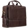 Добротний чоловічий портфель із натуральної шкіри коричневого кольору Visconti Anderson 77338 - 5