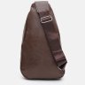 Мужской коричневый рюкзак-слинг через плечо из кожзама Monsen (22105) - 3